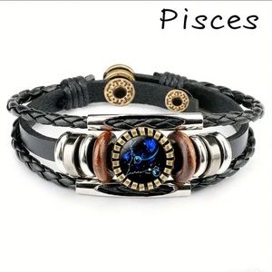 PISCES Constellation Beaded PU Leather And Charm Bracelet ♓️